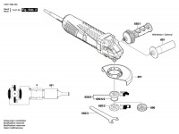 Bosch 3 601 G93 270 GWS 12-125 CIP Angle Grinder 230 V / GB Spare Parts GWS12-125CIP